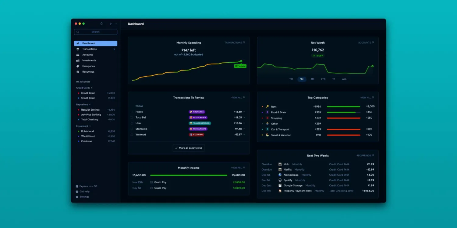 Popular Copilot budgeting and finance app now available on the Mac