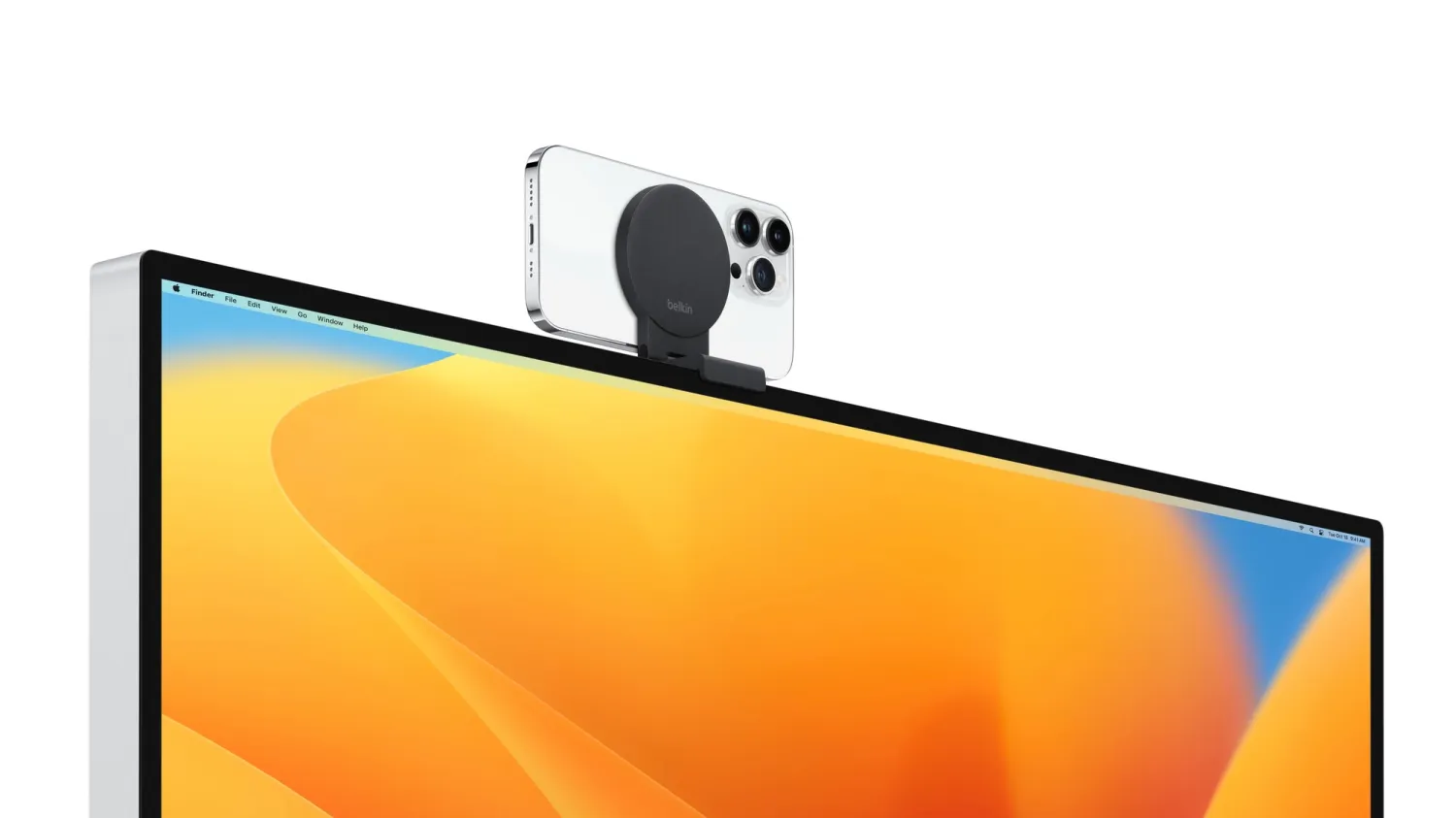 Belkin releases new iPhone Continuity Camera MagSafe mount for external displays and iMac