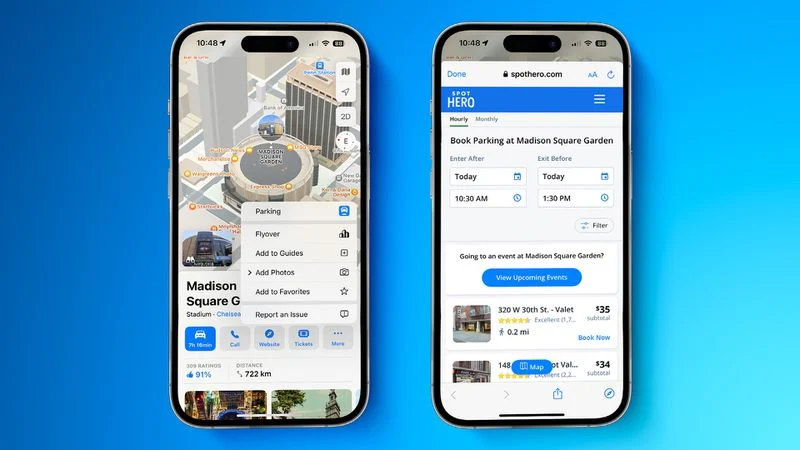 Apple Maps Launches New Parking Feature in U.S. and Canada