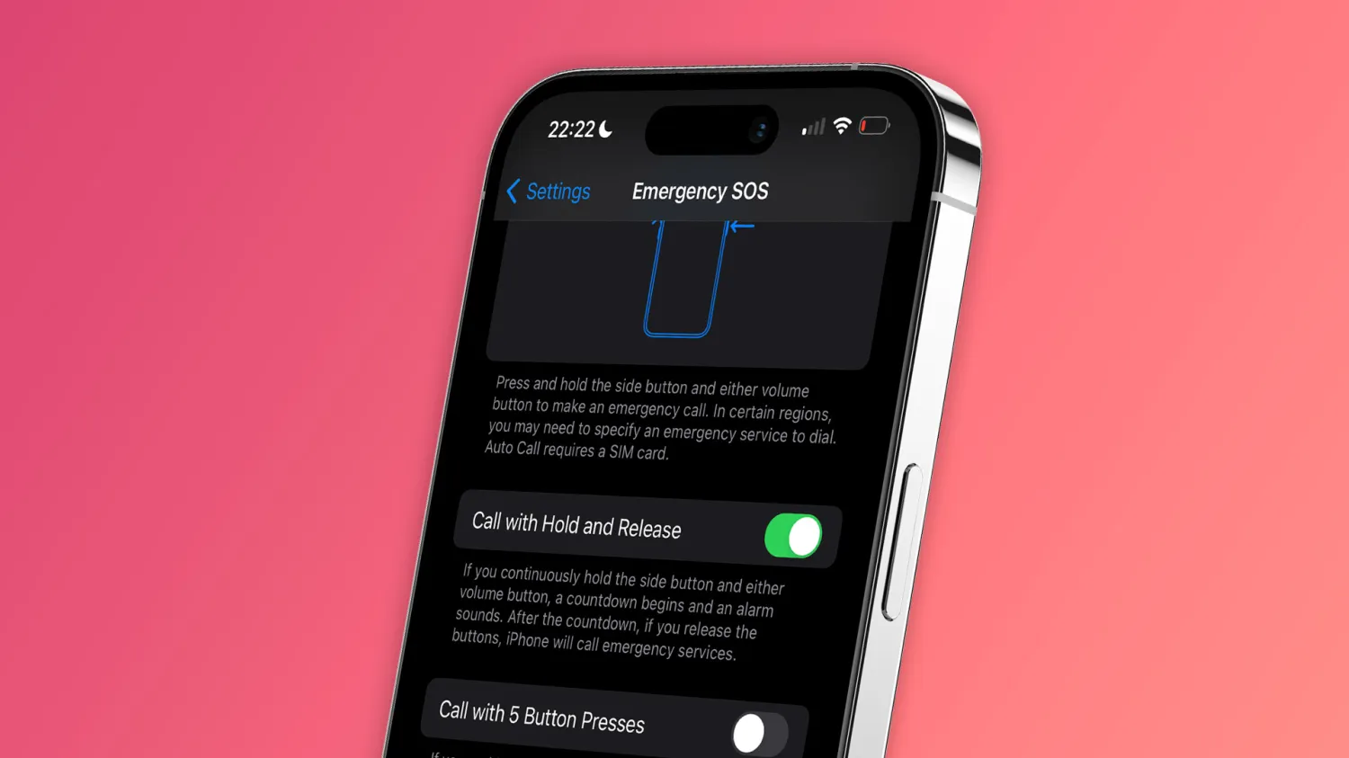 iOS 16.3 beta slightly changes how ‘Call with Hold’ for Emergency SOS works