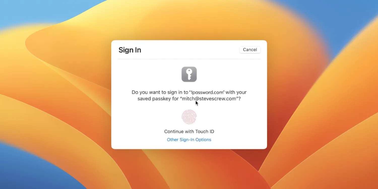 Passkey support coming to 1Password accounts this summer