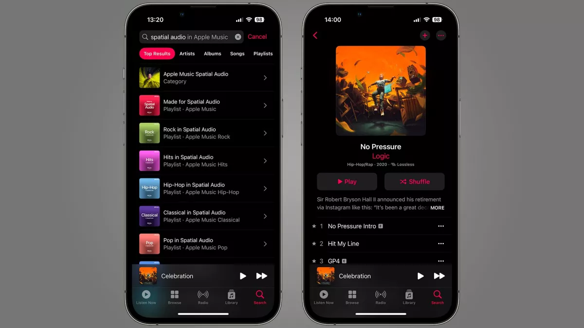 Apple Music is showcasing non-Spatial Audio albums in its Spatial Audio page
