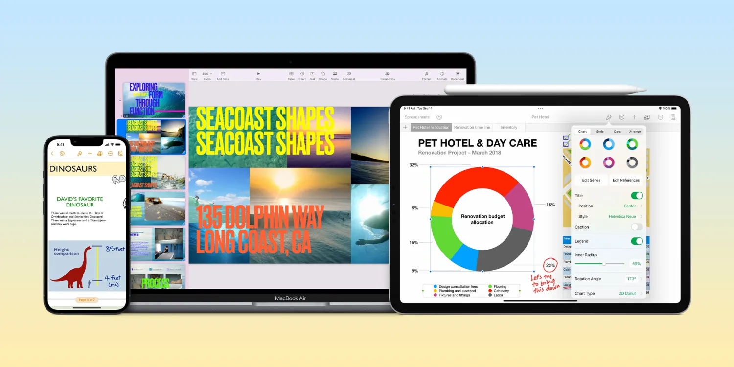 Apple updates iWork apps with Apple Pencil Hover, better collaboration, more