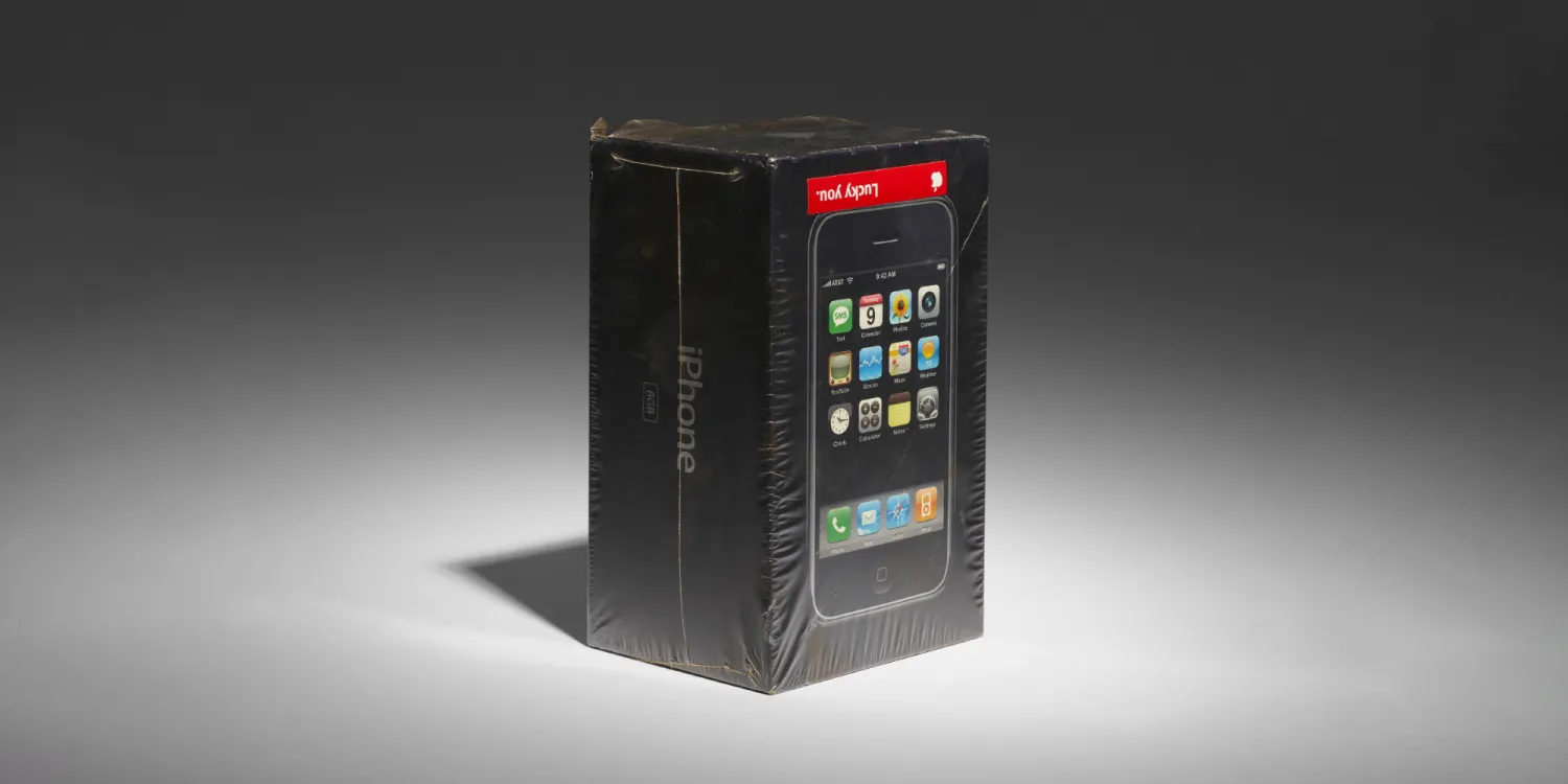 Sealed OG iPhone up for auction with rare Apple ‘Lucky you’ sticker