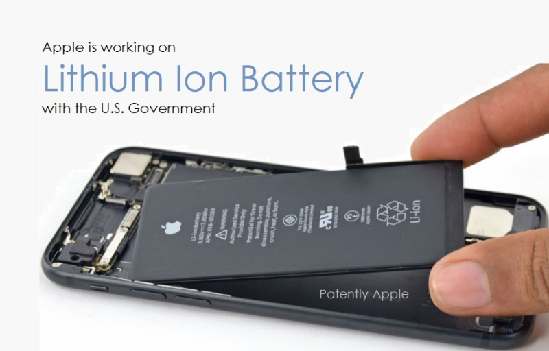 Apple is working with the U.S. Government on Lithium Ion Battery technology for consumer, medical, aerospace & other applications