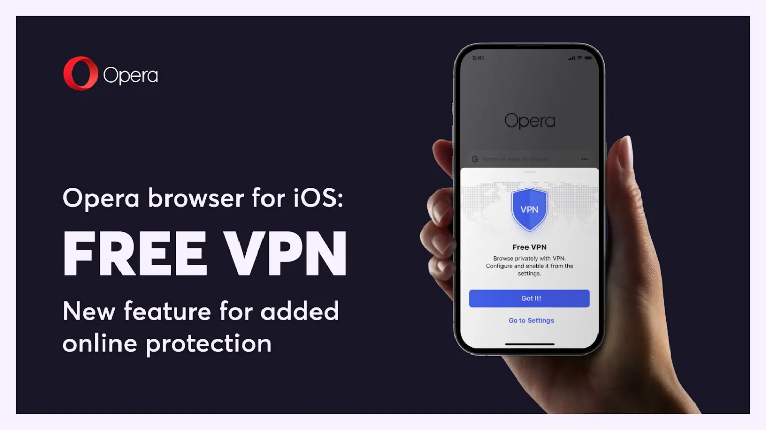 Opera on iOS rolling out free VPN for all users