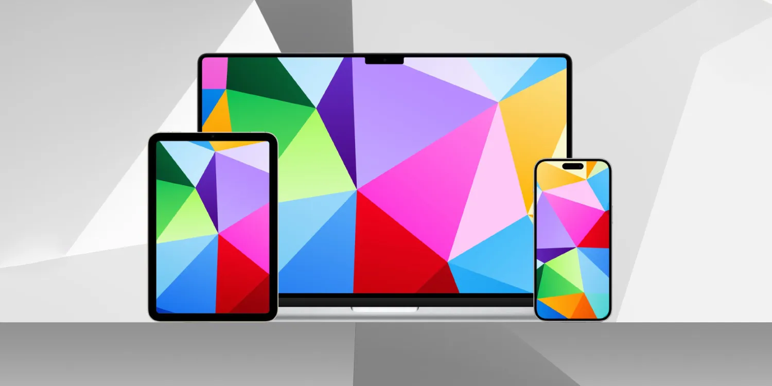 Download this colorful geometric iPhone and Mac wallpaper from Basic Apple Guy