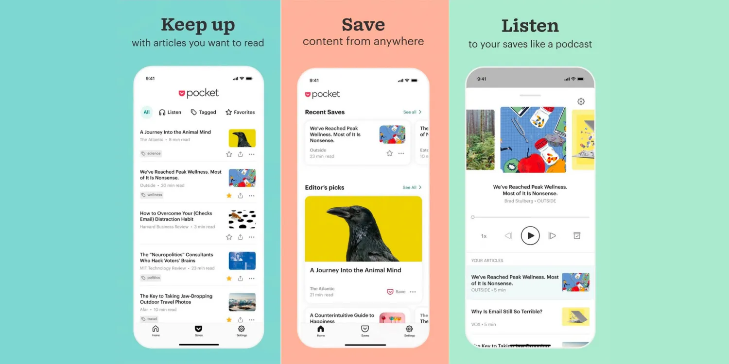 Pocket for iOS gets overhaul with new Home experience, ‘Saves’ tab, more