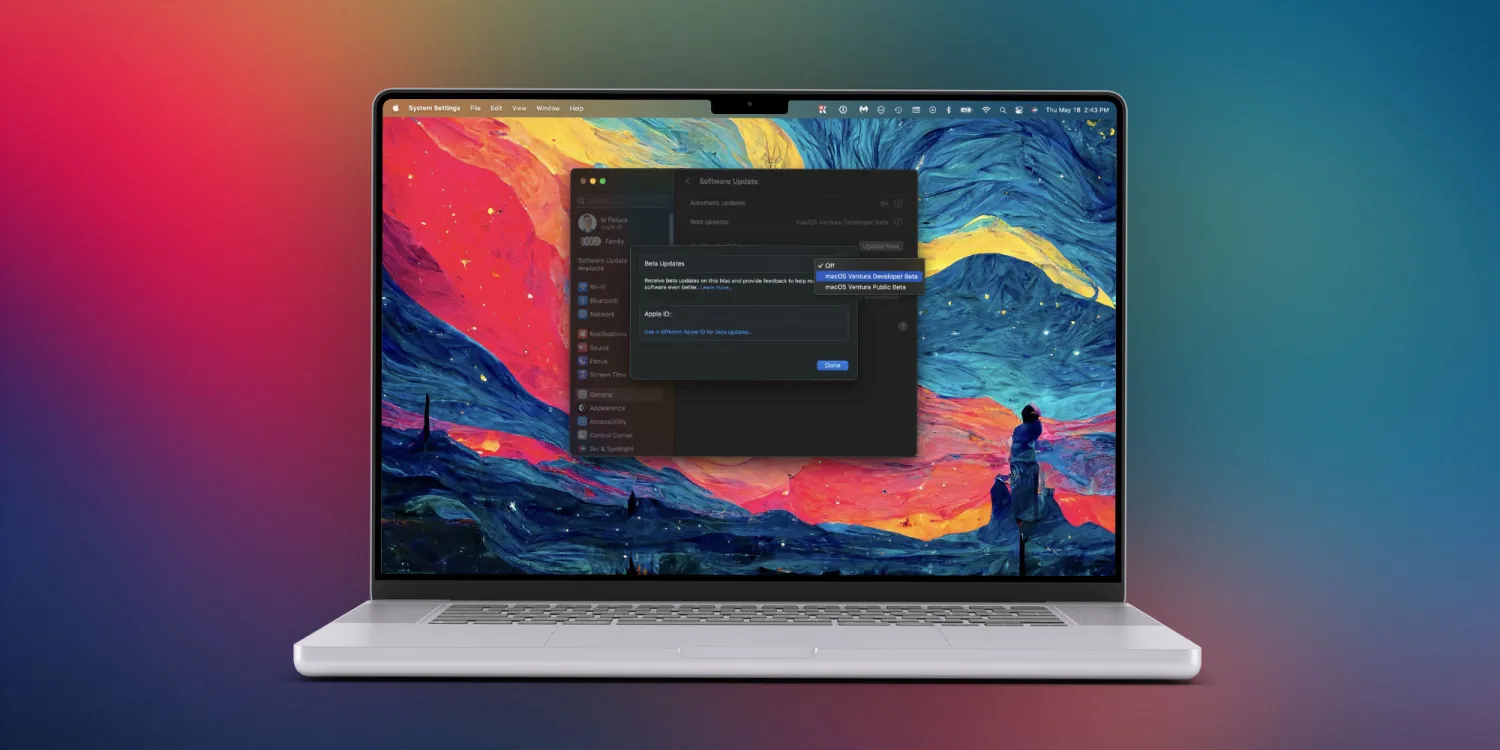 How to enable macOS betas from System Settings with 13.4