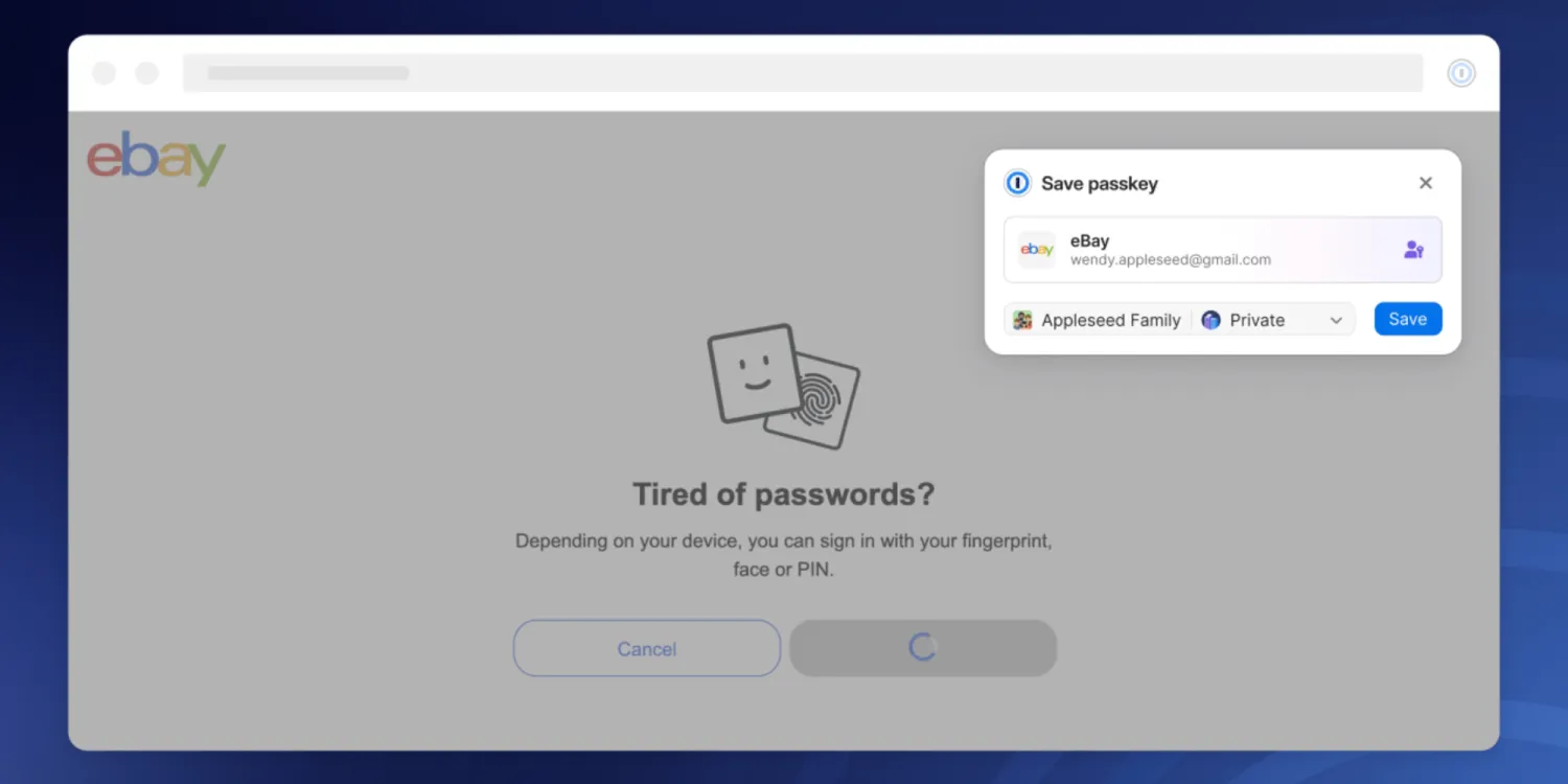 1Password passkey support for the web launches in public beta on the Mac