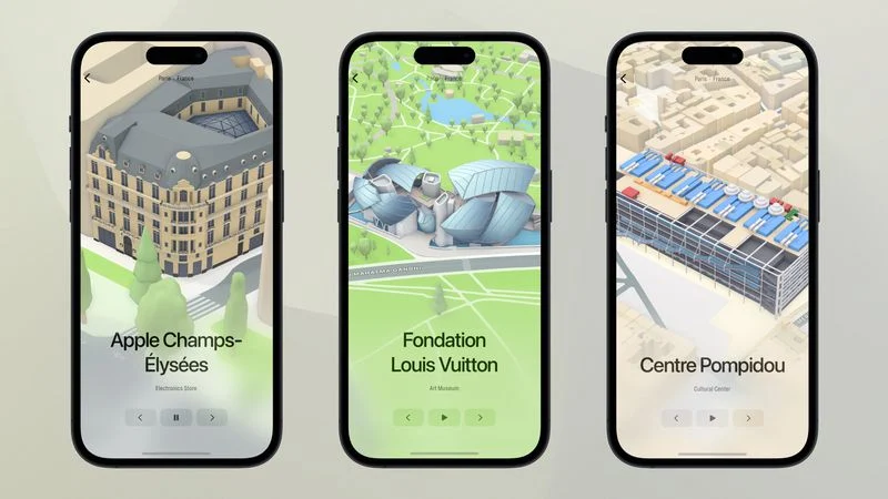 Apple Maps Expands Detailed 3D Map and Cycling Directions to Paris