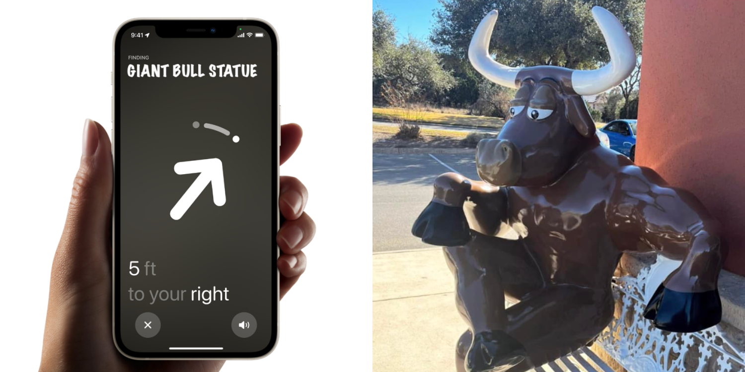 AirTag fulfills destiny, helps locate giant bull statue stolen from taco restaurant