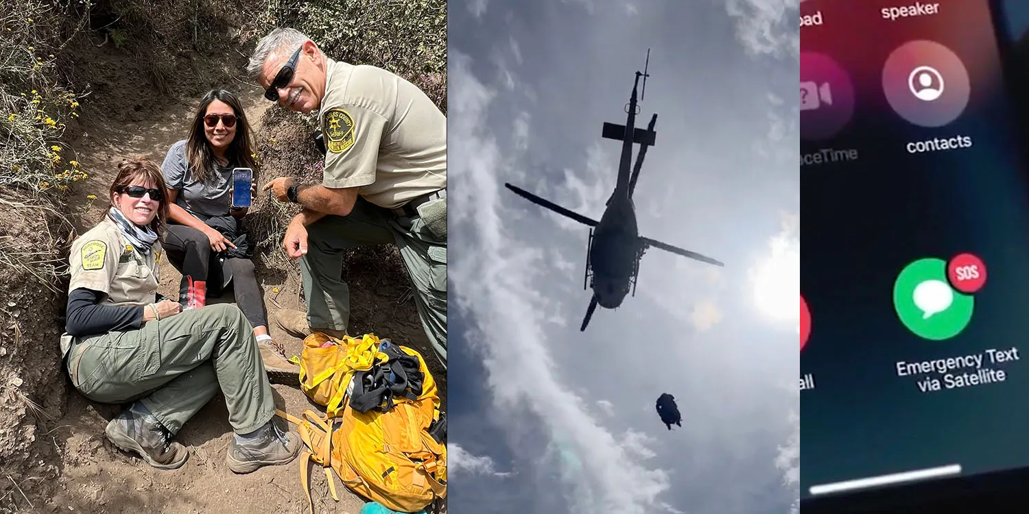Hiker with broken leg rescued by helicopter thanks to Emergency SOS via Satellite