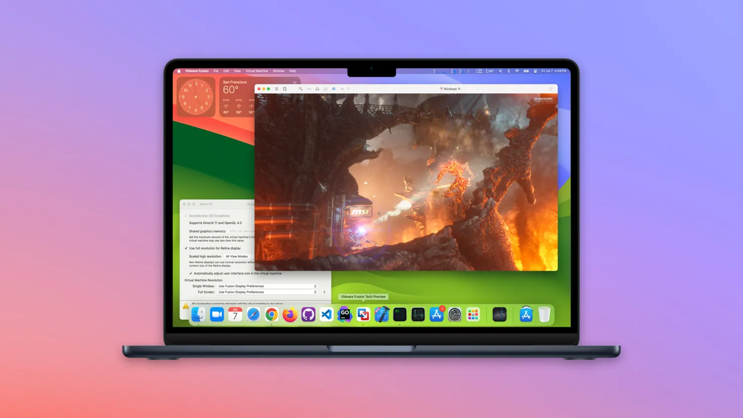 VMware Fusion adding 3D acceleration for Windows 11 on Apple Silicon Macs