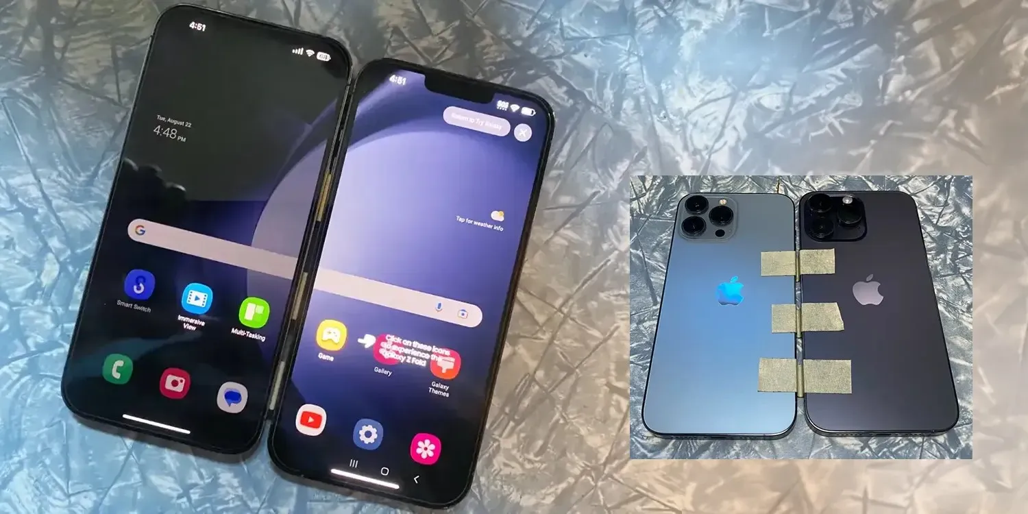 Folding iPhone available today, using just two iPhones, some duct tape, and a Samsung app