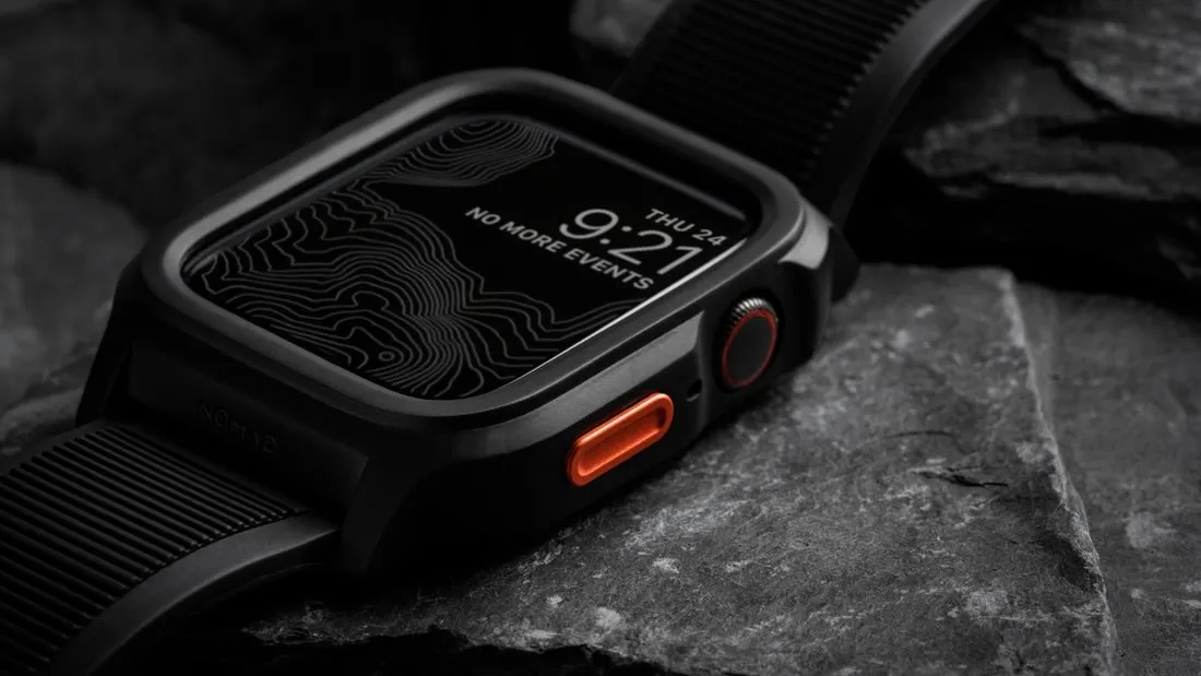Nomad Rugged Case for Apple Watch is an Ultra conversion kit in black steel