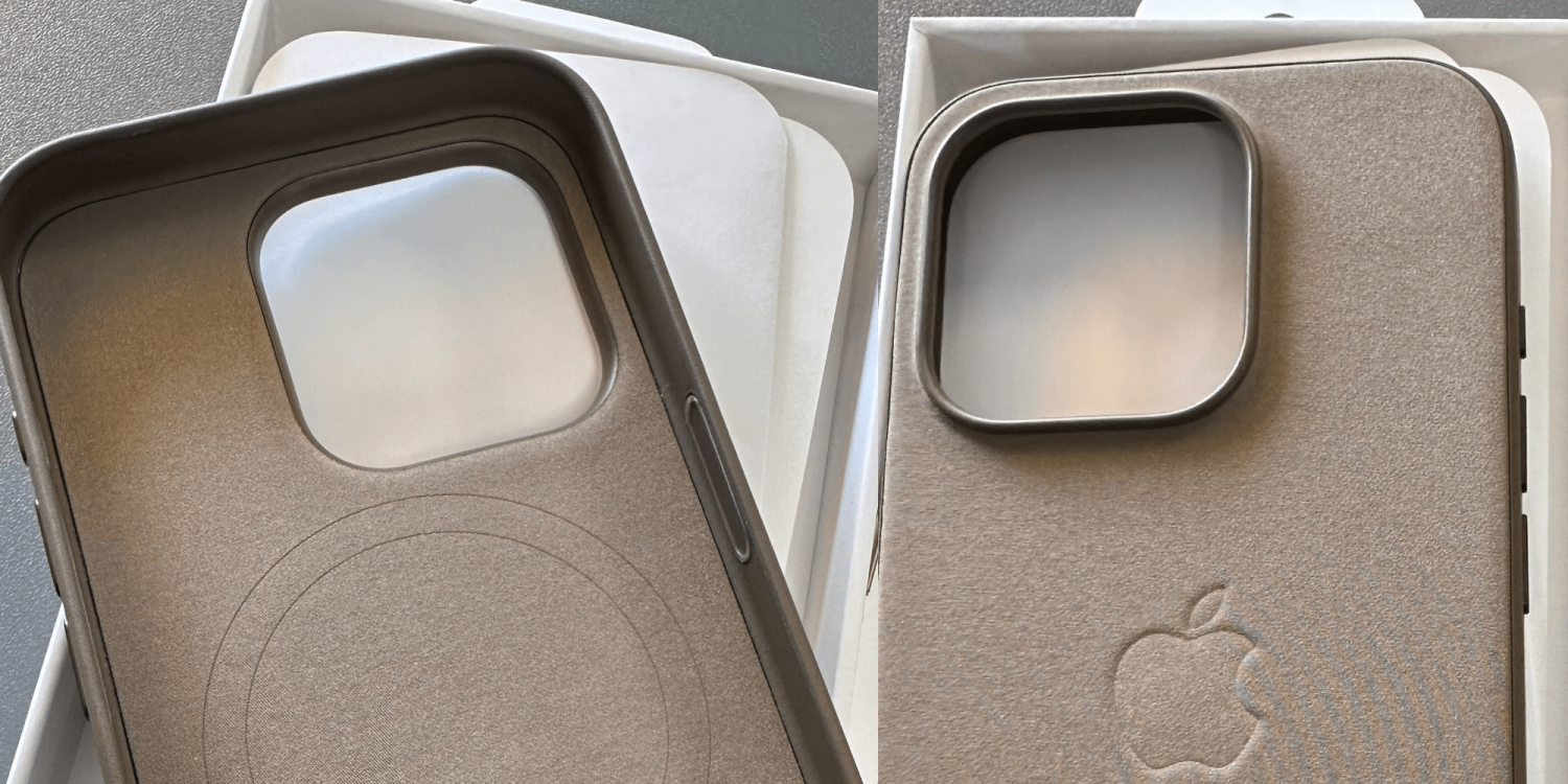 iPhone 15 FineWoven cases arrive, customers show Apple’s post-leather material