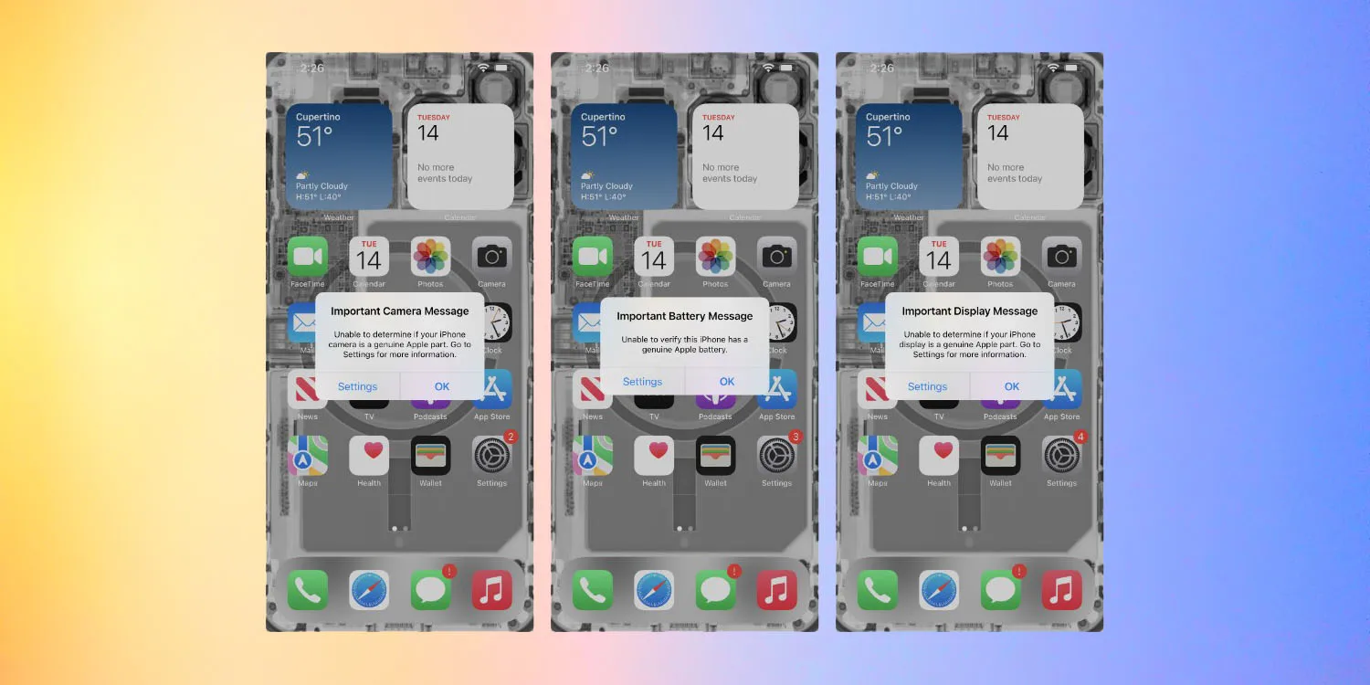 iPhone 14 iFixit repairability rating dropped due to parts pairing barrier