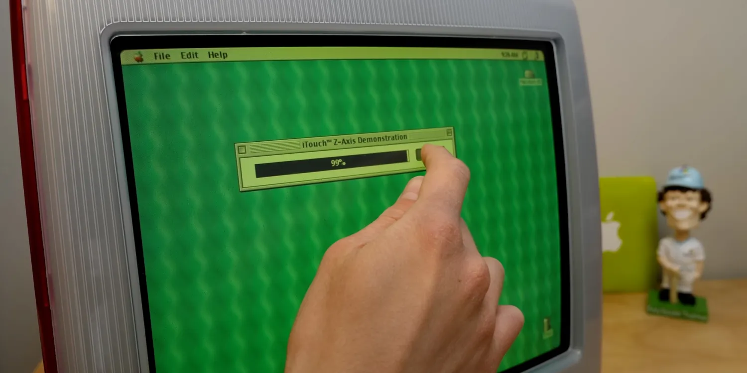 Video shows an iMac G3 that was modified with a touchscreen back in 1999