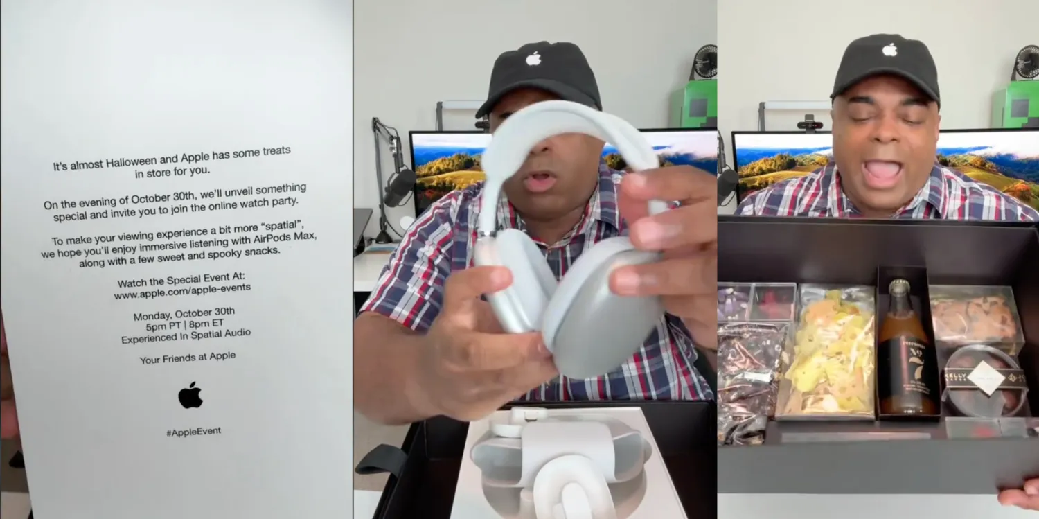 Apple sends out gift boxes with AirPods Max and snacks to promote M3 Mac event