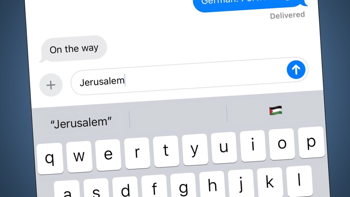 Apple in Hot Water Over Predictive Text Controversy Involving Jerusalem and the Palestinian Flag