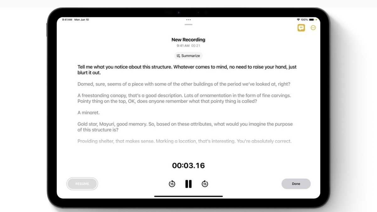 Apple Notes App Gets Major Upgrade with Audio Recording, Transcription, and Summarization
